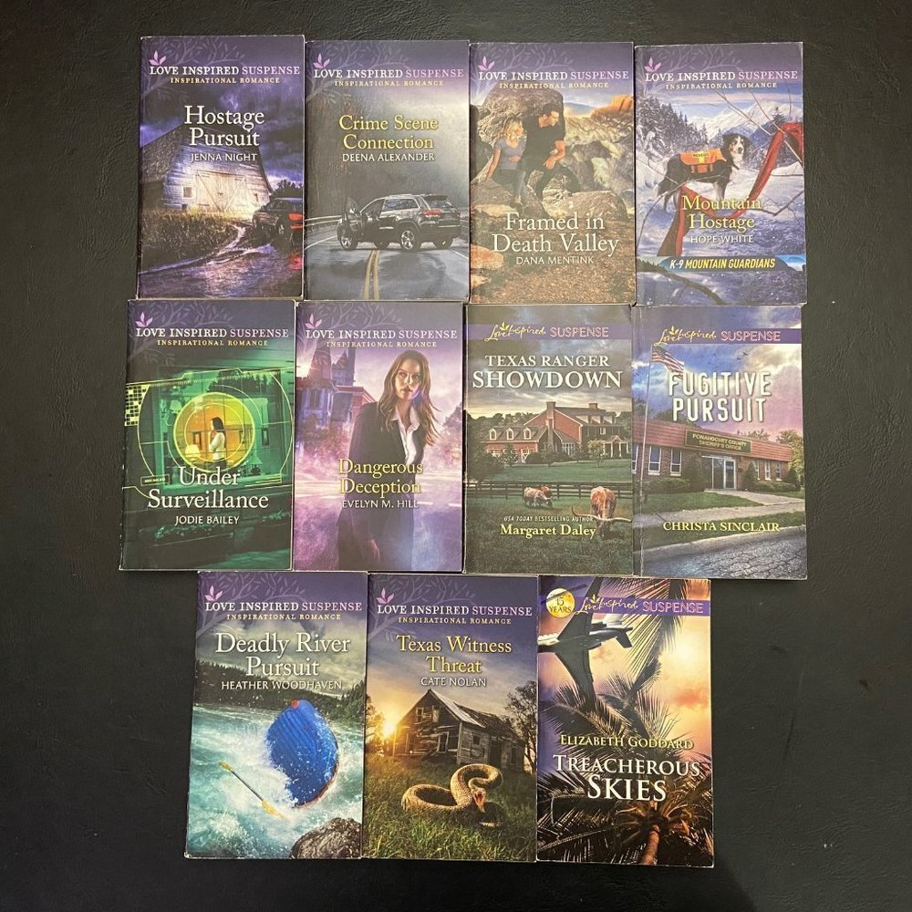 Bundle of 11 Love Inspired Suspense Romantic Novels